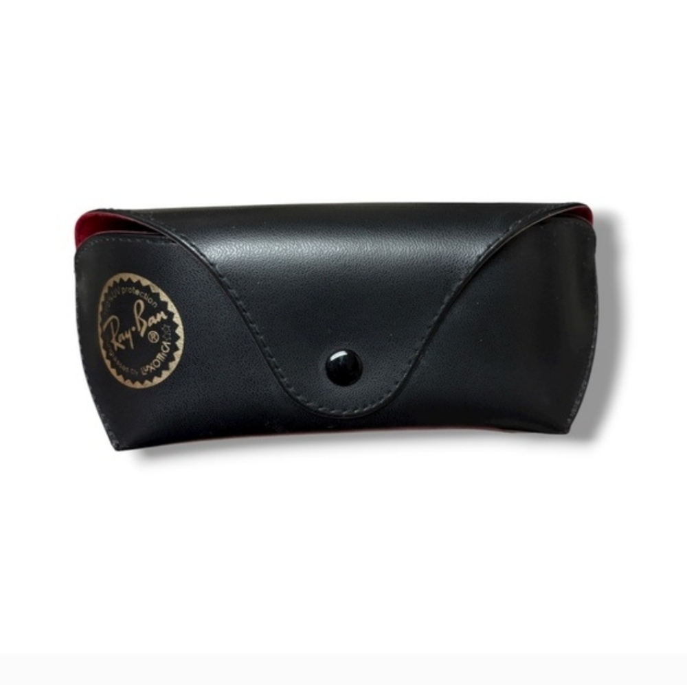 RAY-BAN Black Soft Luxottica Sunglasses Case Replacement Red Interior